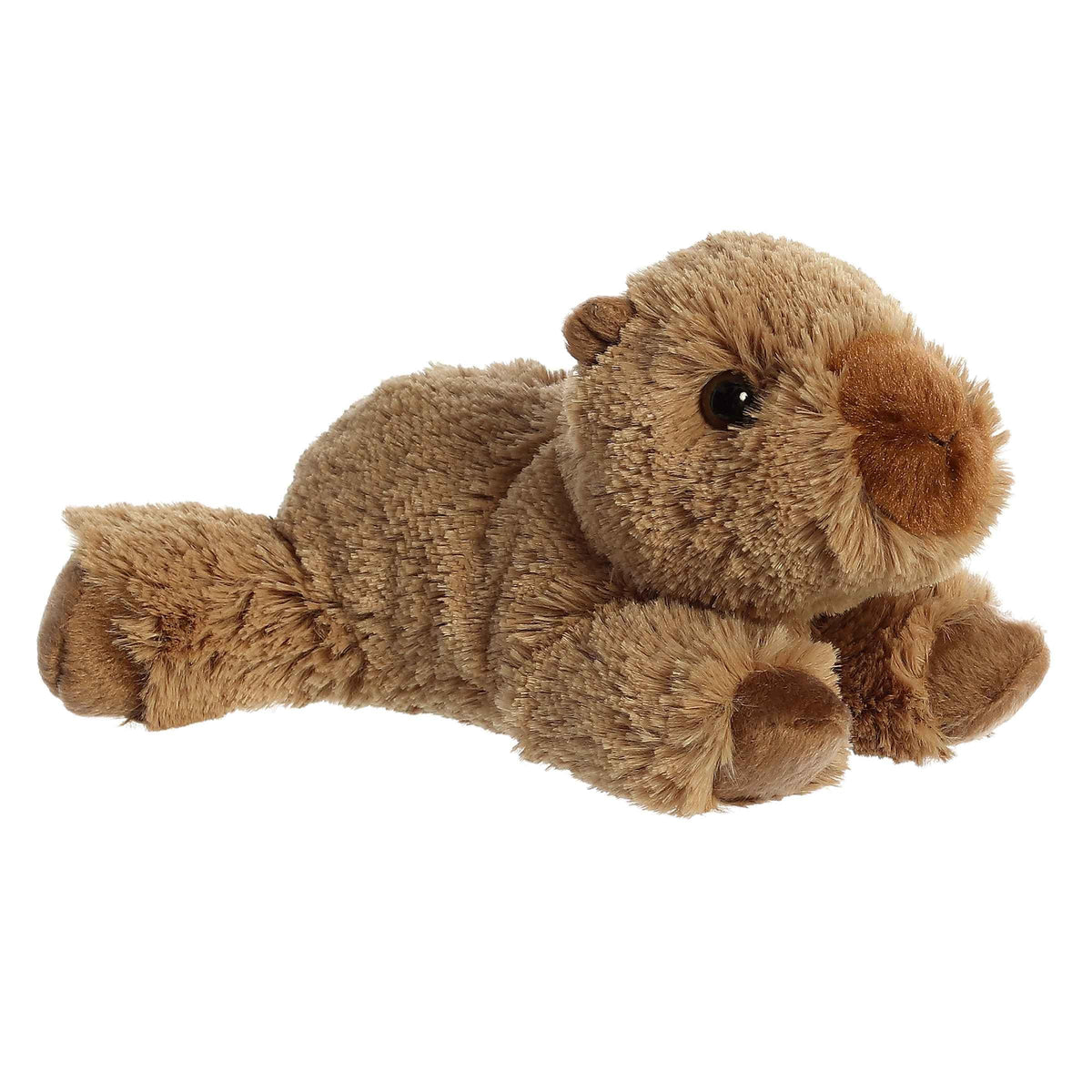 Aurora Charlie Capybara Mini Flopsie brown plush, 9 inches, cuddly and soft.