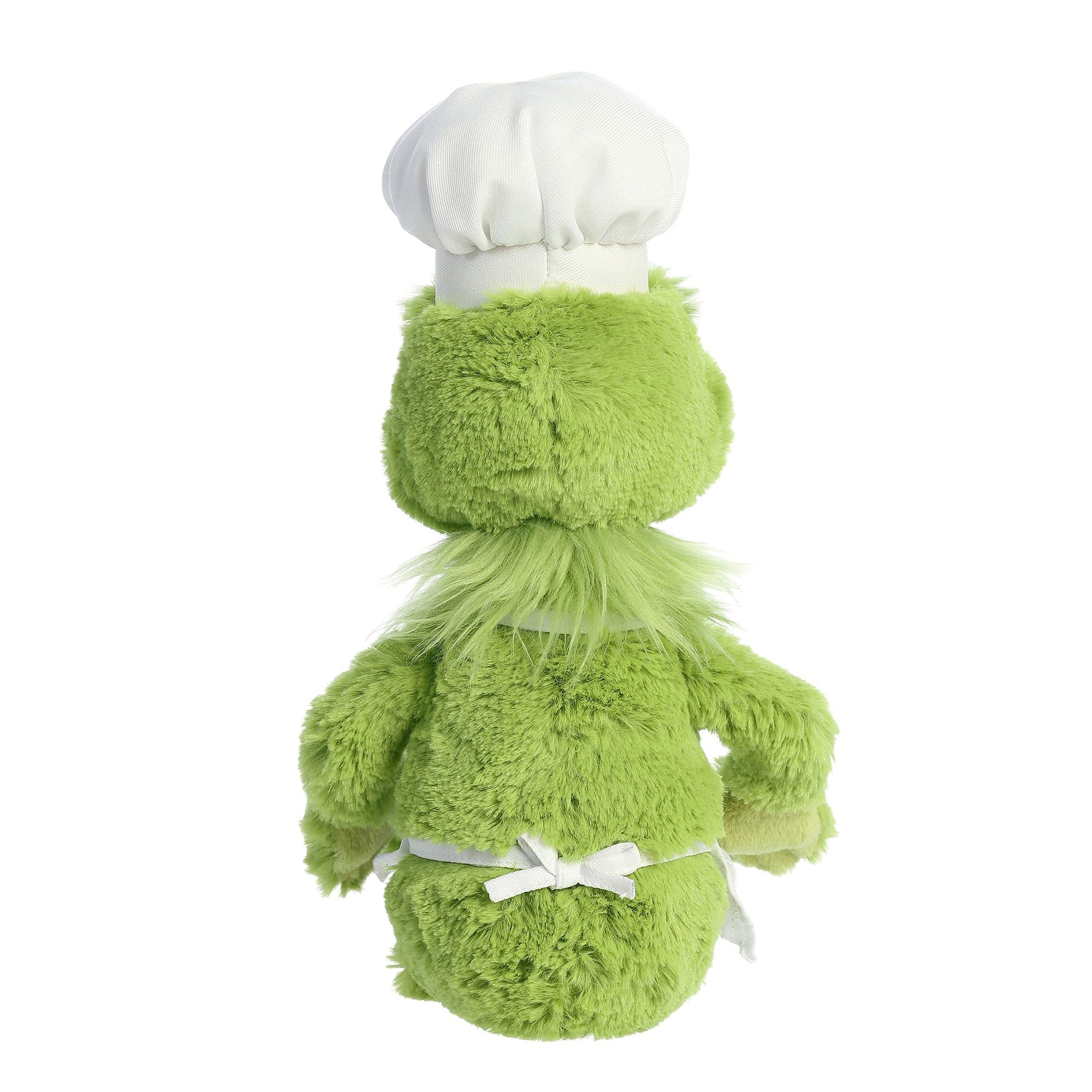 Aurora Chef Grinch plush close-up of soft fabric and stitching