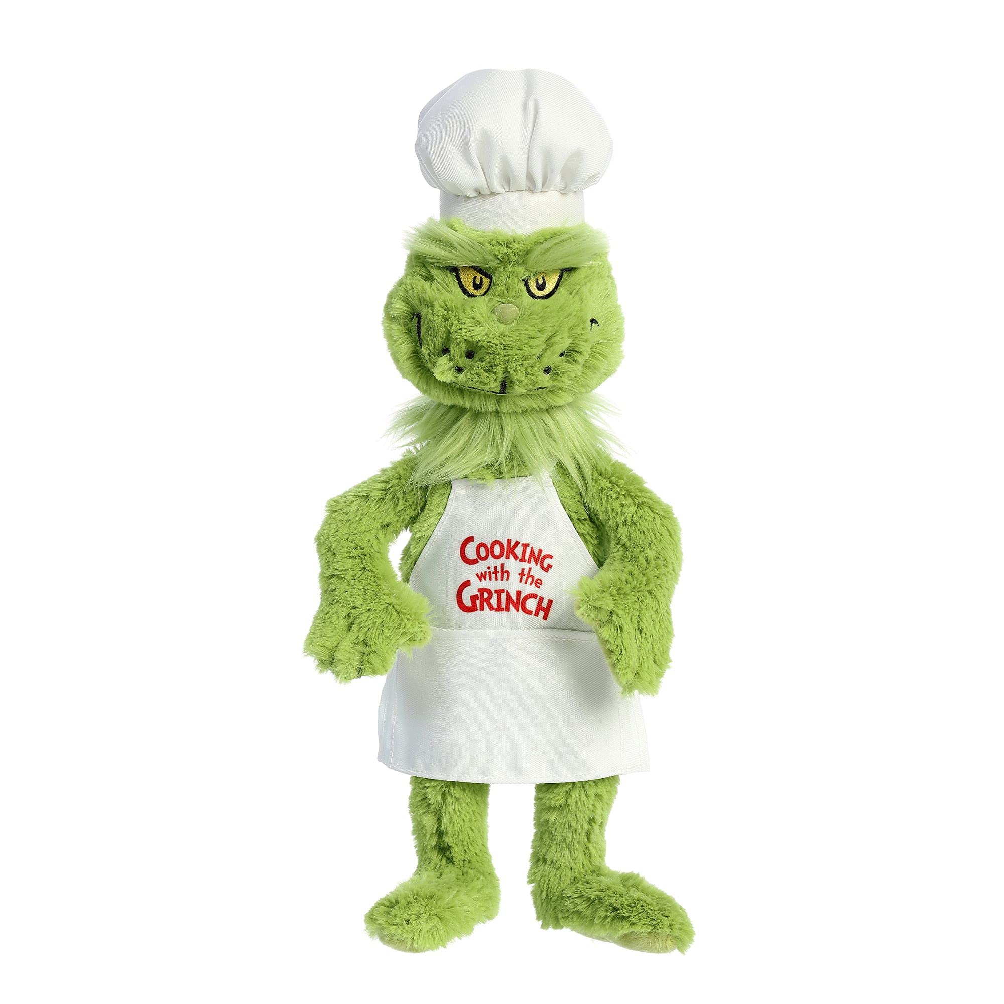 Aurora Chef Grinch plush on shelf as a display-ready piece