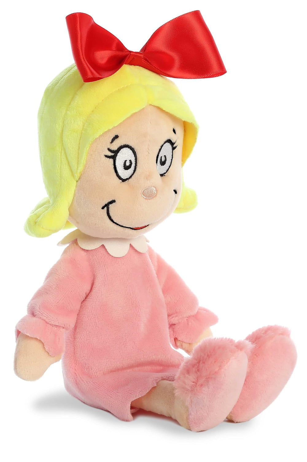 Aurora Cindy Lou Who official licensed badge seen on the plush authentic collectible