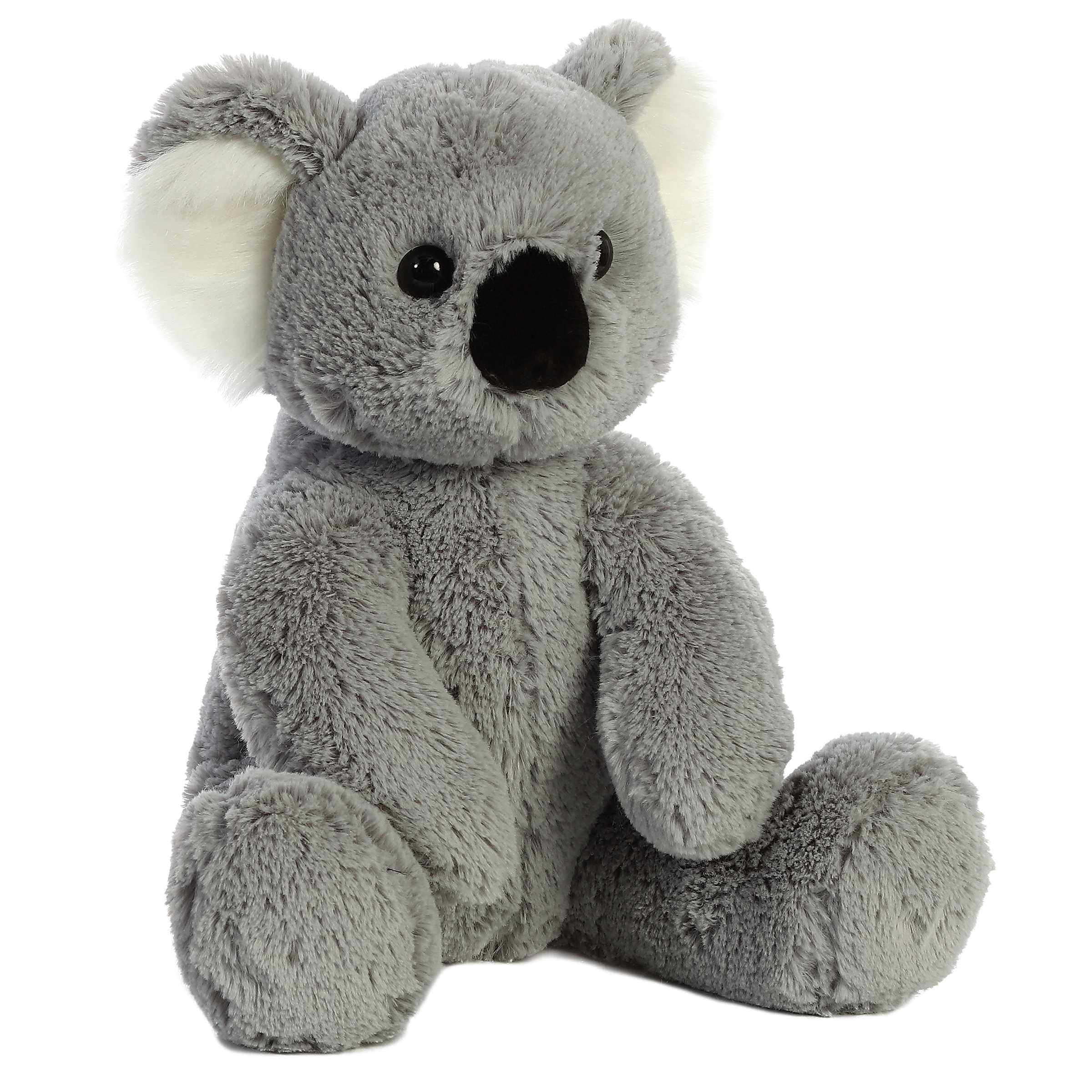 Close-up of Aurora Cuddly Koala's soft gray fur for comfort.