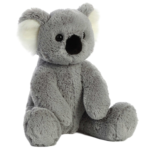 Close-up of Aurora Cuddly Koala's soft gray fur for comfort.