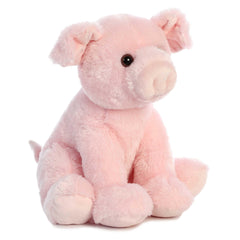 Aurora Cuddly Pig close-up highlights plush texture ideal for gentle play and comforting hugs.