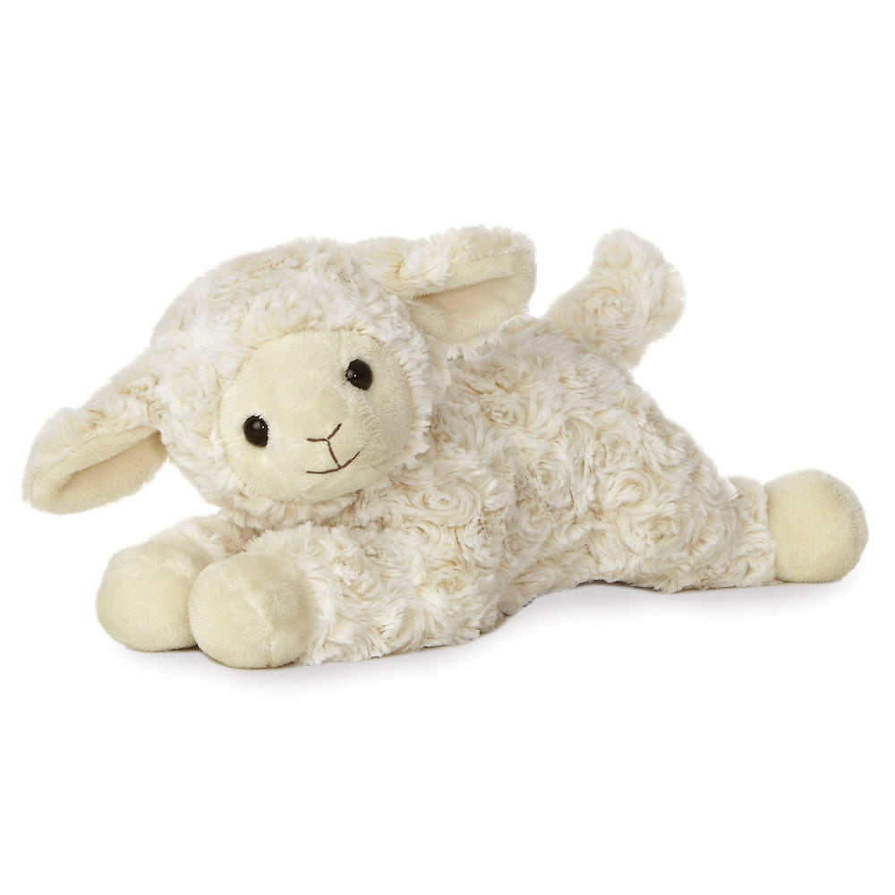 Aurora Ebba Sweet Cream Lamb wind-up plays Jesus Loves Me, perfect for calming bedtime routines.