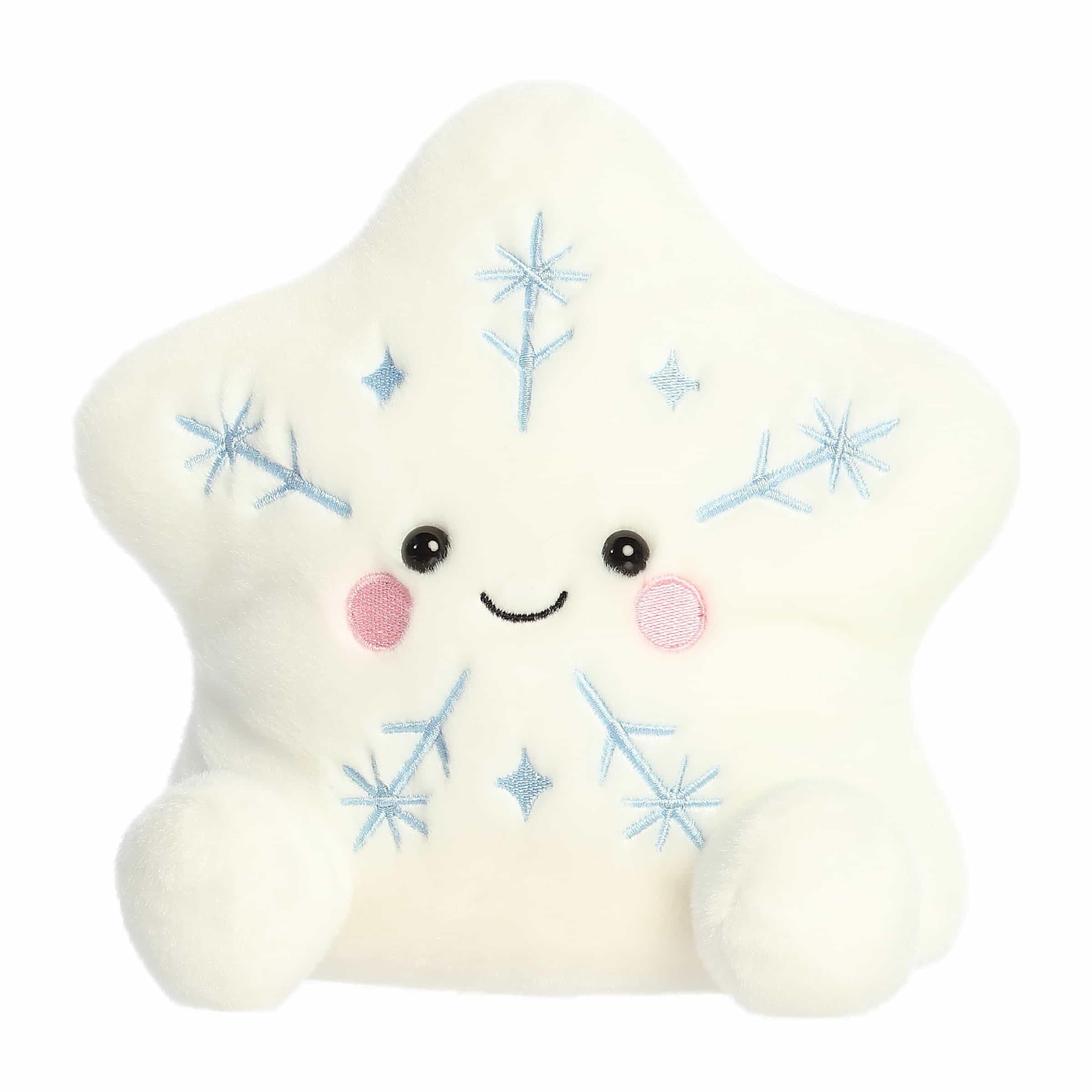 Aurora Festive Palm Pals Snowflake plush packaging designed for gifting