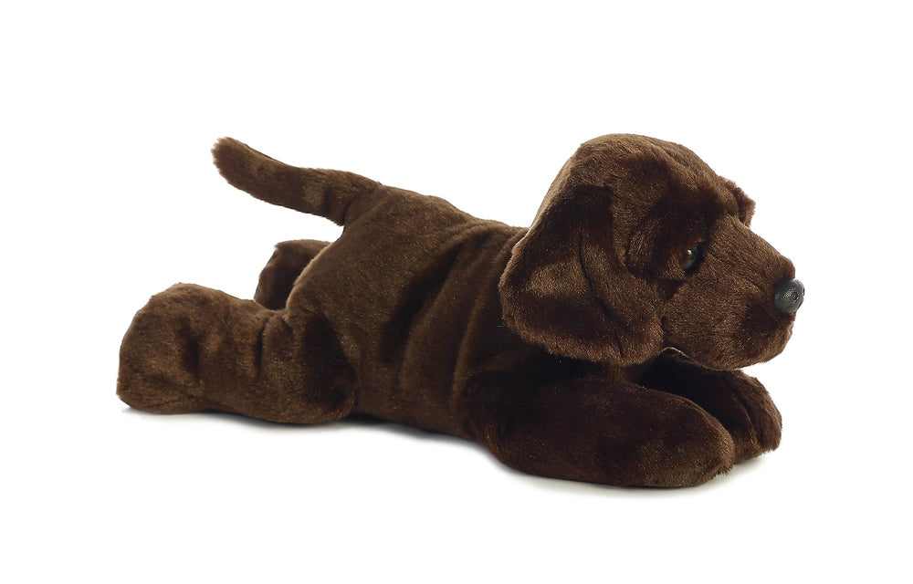 Aurora Flopsie Max Chocolate Lab plush for cozy hugs and role-play adventures.