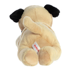 Pugger sits cuddly and welcoming, great for bedtime stories.