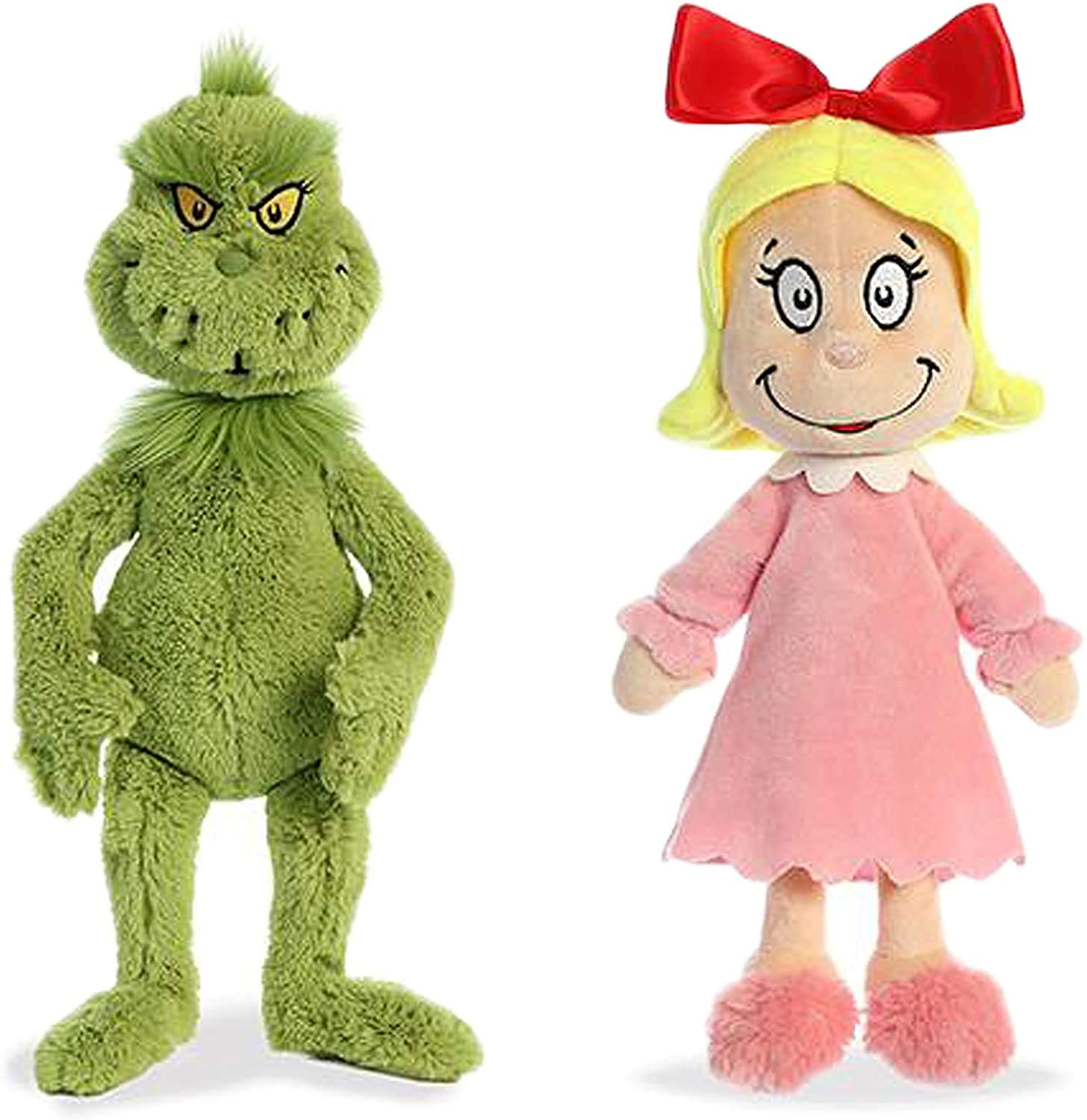 Aurora Grinch 18-inch plush with soft fur and festive details for playtime