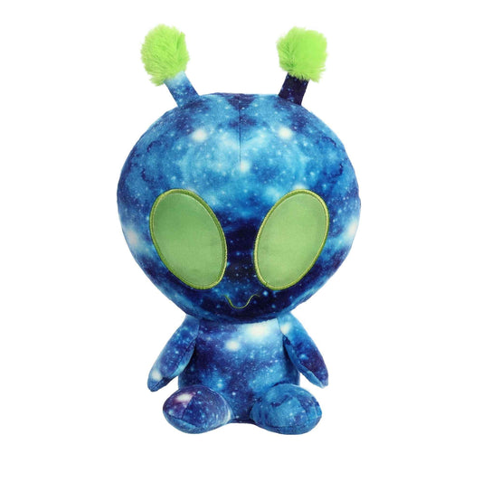 Aurora Nebula Light Up Alien plush in blue with glowing eyes for night play