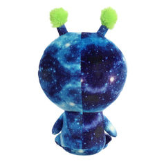 Soft fabric closeup on the Aurora Nebula Light Up Alien plush