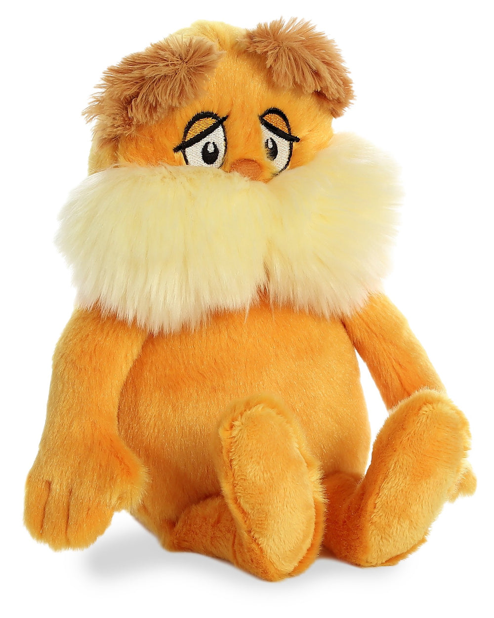 Aurora Lorax plush with detailed Seuss-inspired design and soft fabric.