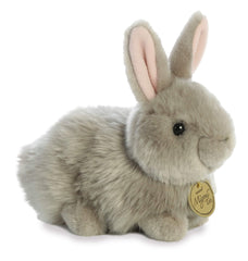 Aurora Miyoni Angora Bunny Grey snuggle pose for bedtime companionship and gentle play.