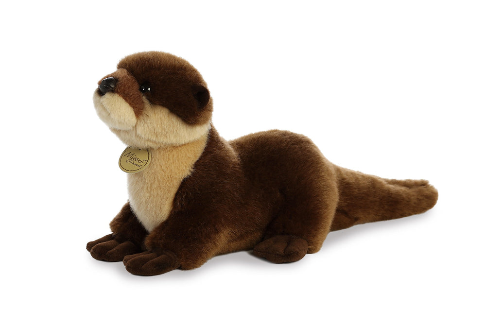 Aurora Miyoni River Otter plush with hand-stitched detail.