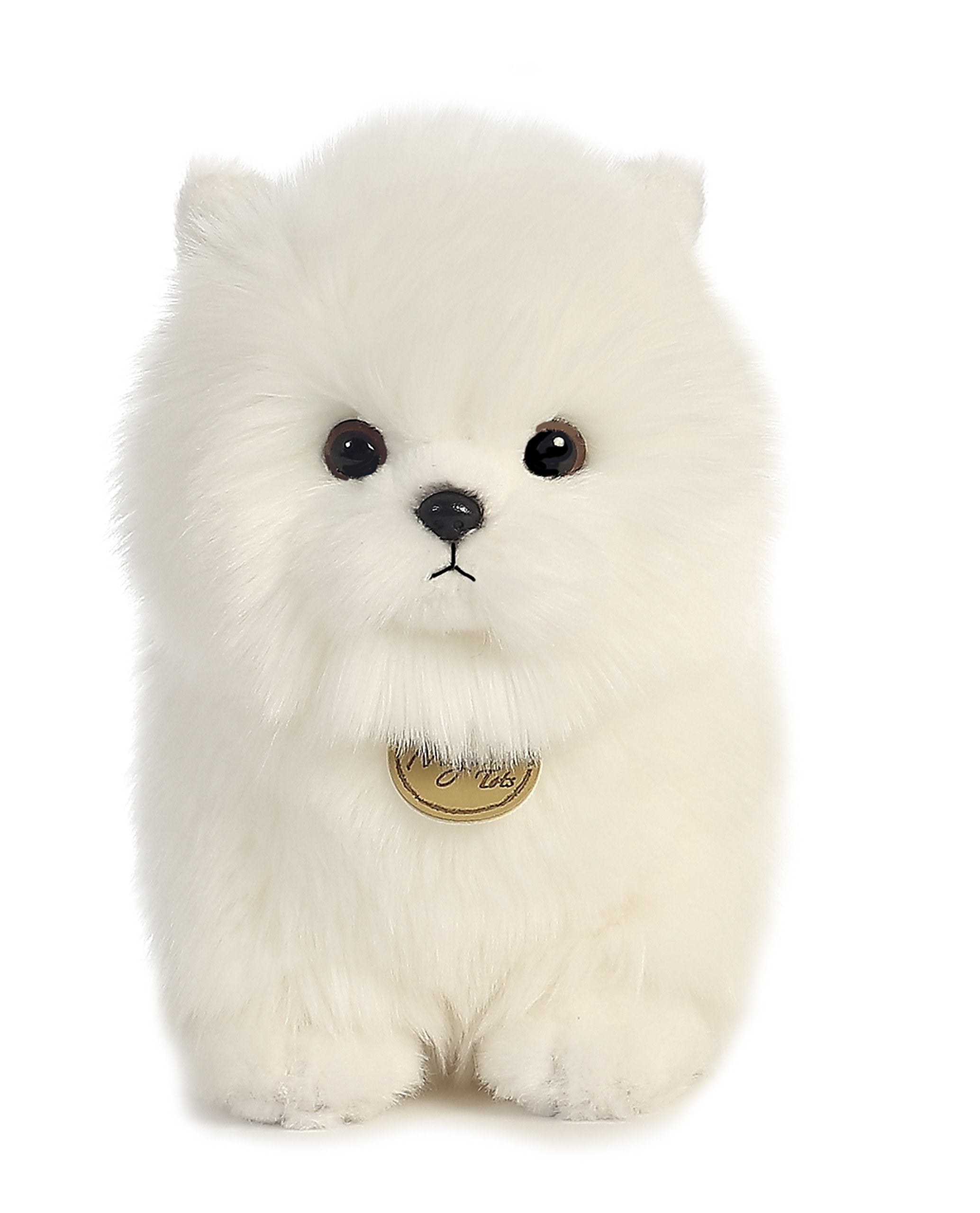 Aurora Miyoni Tots Pompom Pup hand-stitched detail highlights artisanal quality
