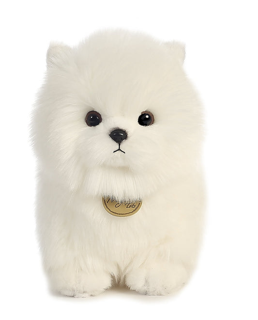 Aurora Miyoni Tots Pompom Pup hand-stitched detail highlights artisanal quality