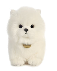 Aurora Miyoni Tots Pompom Pup hand-stitched detail highlights artisanal quality