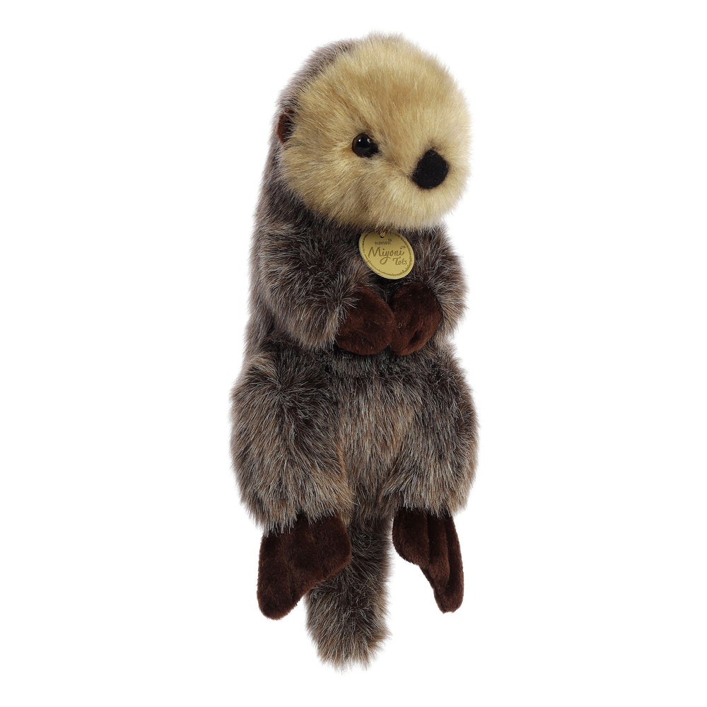 Aurora Miyoni Tots sea otter plush, back view, cute decor for a nursery.