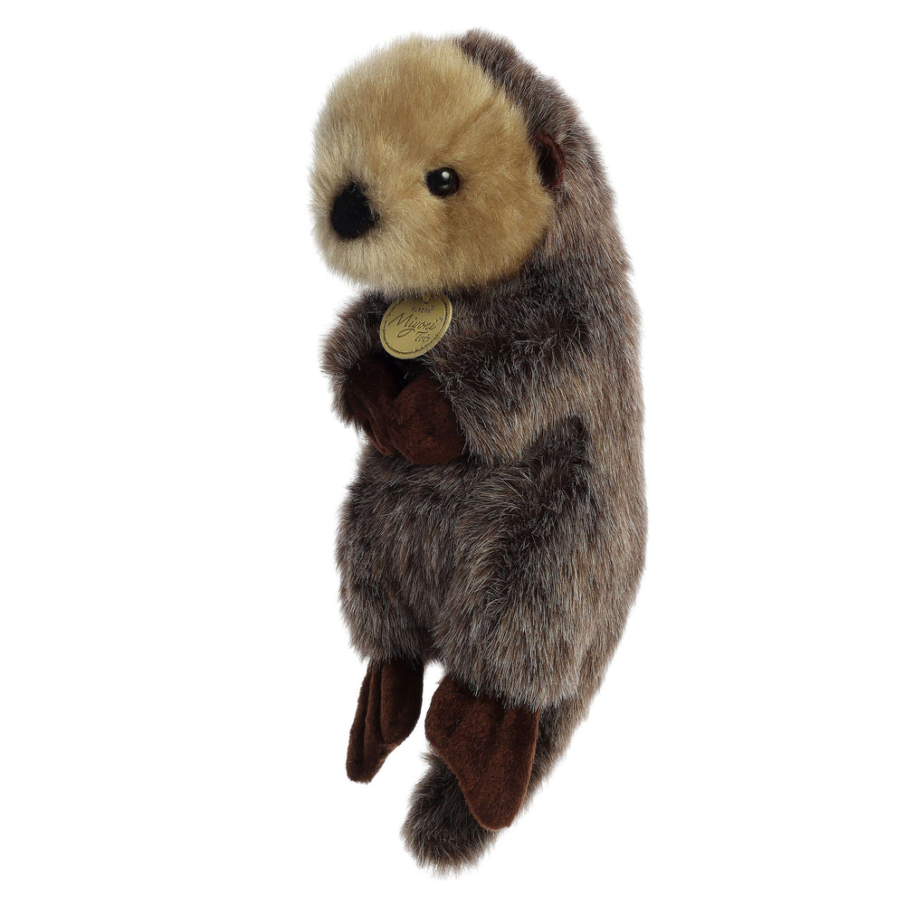 Aurora Miyoni Tots sea otter plush, bean pellets inside, safe for kids and playtime.
