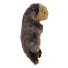 Aurora Miyoni Tots sea otter plush, side view, durable stuffing for lasting hugs.