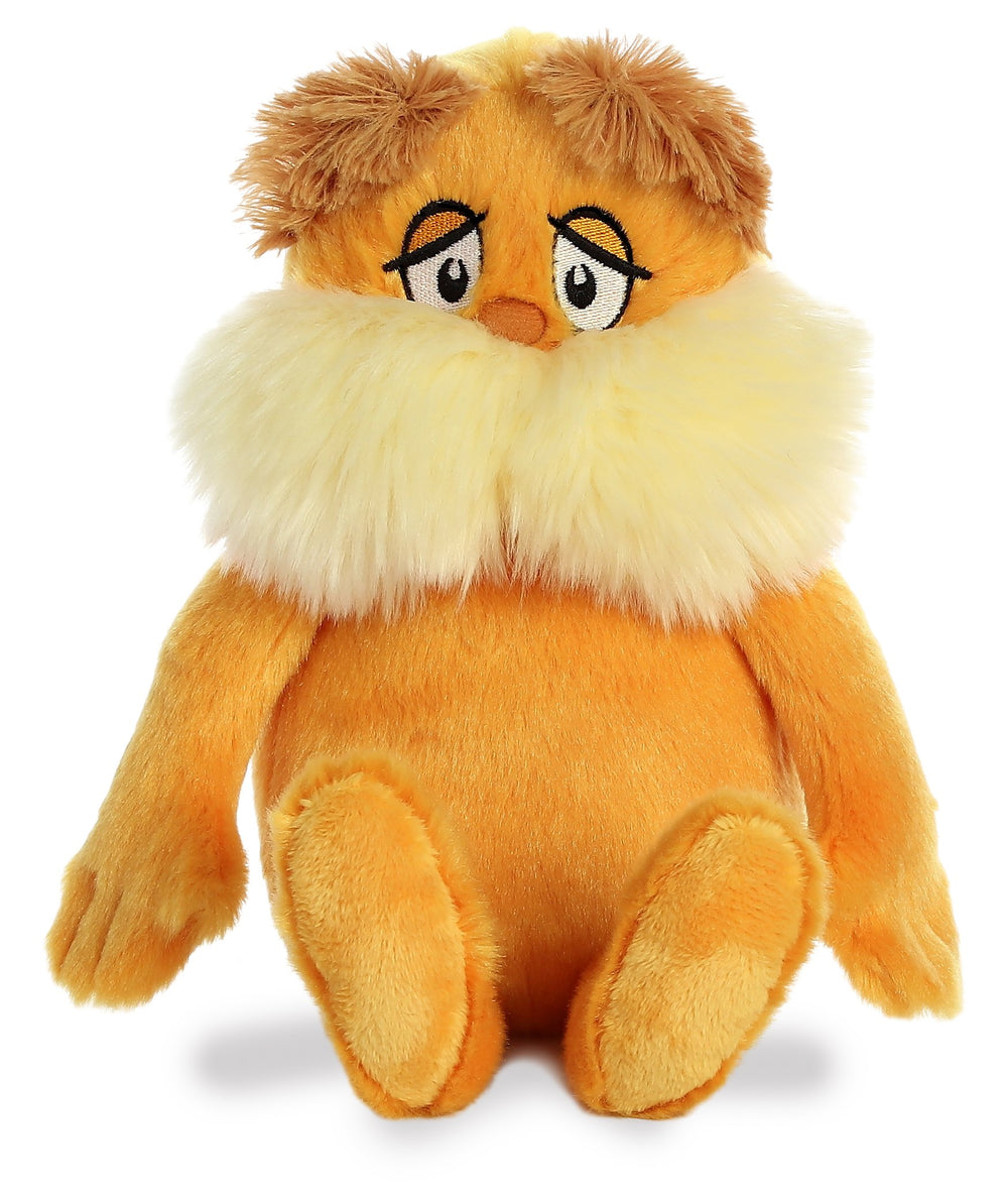 Aurora orange Lorax plush designed for kids and collectors.