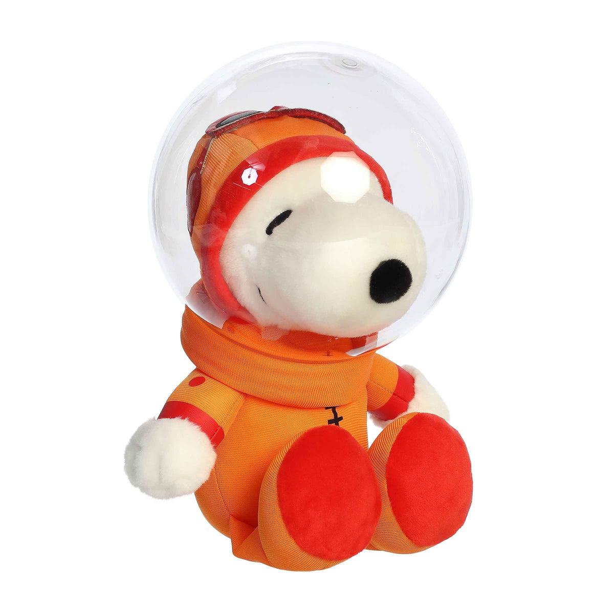 Aurora Snoopy astronaut plush wearing helmet for imaginative play and display