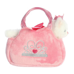 Pink carrier with silver design and jewel by Aurora Fancy Pals