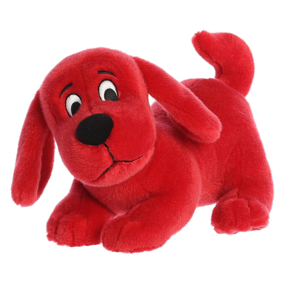 Aurora Playful Clifford stuffed animal in 8.5-inch size offers cozy companionship.