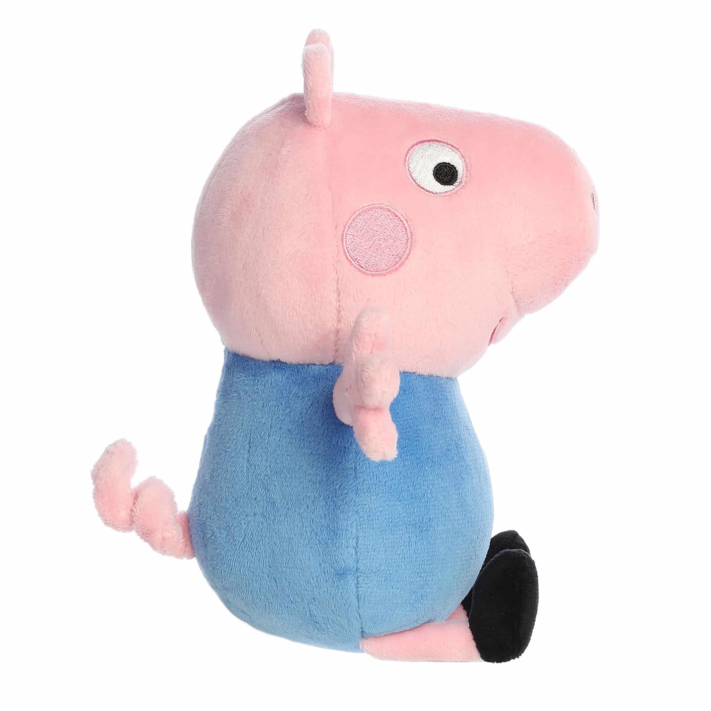 Aurora George Pig stuffed animal, display-ready pink plush with iconic look.