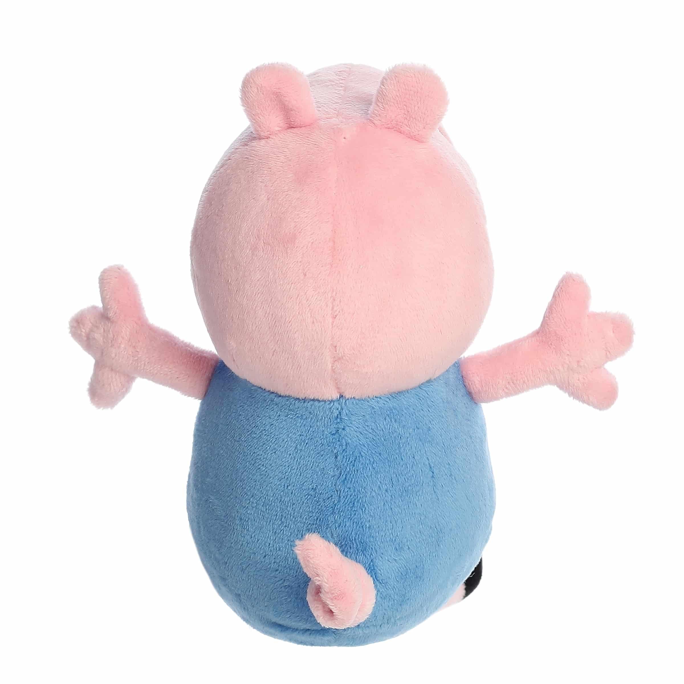 Aurora George Pig plush in bright pink, bean pellets for stable cuddles.