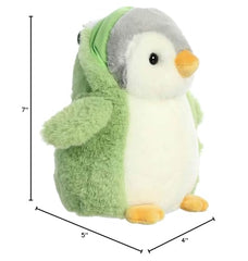 Aurora Playful Pom Pom Penguin cuddle moment, ideal for kids and adults alike.