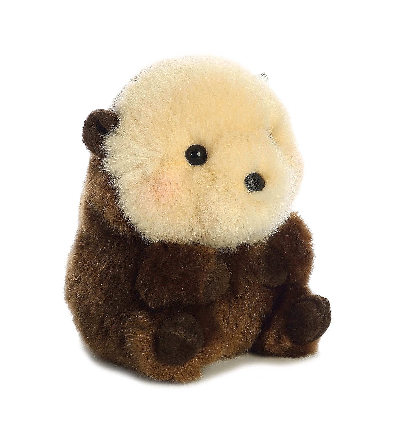 Aurora Playful Rolly Pet Smiles Sea Otter plush side roll action for playful storytelling.