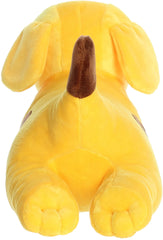 Aurora Playful Spot yellow plush with soft textures ideal for all ages.