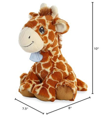 Aurora Raffie Giraffe with heart-shaped inspirational tag inspires gentle imagination.