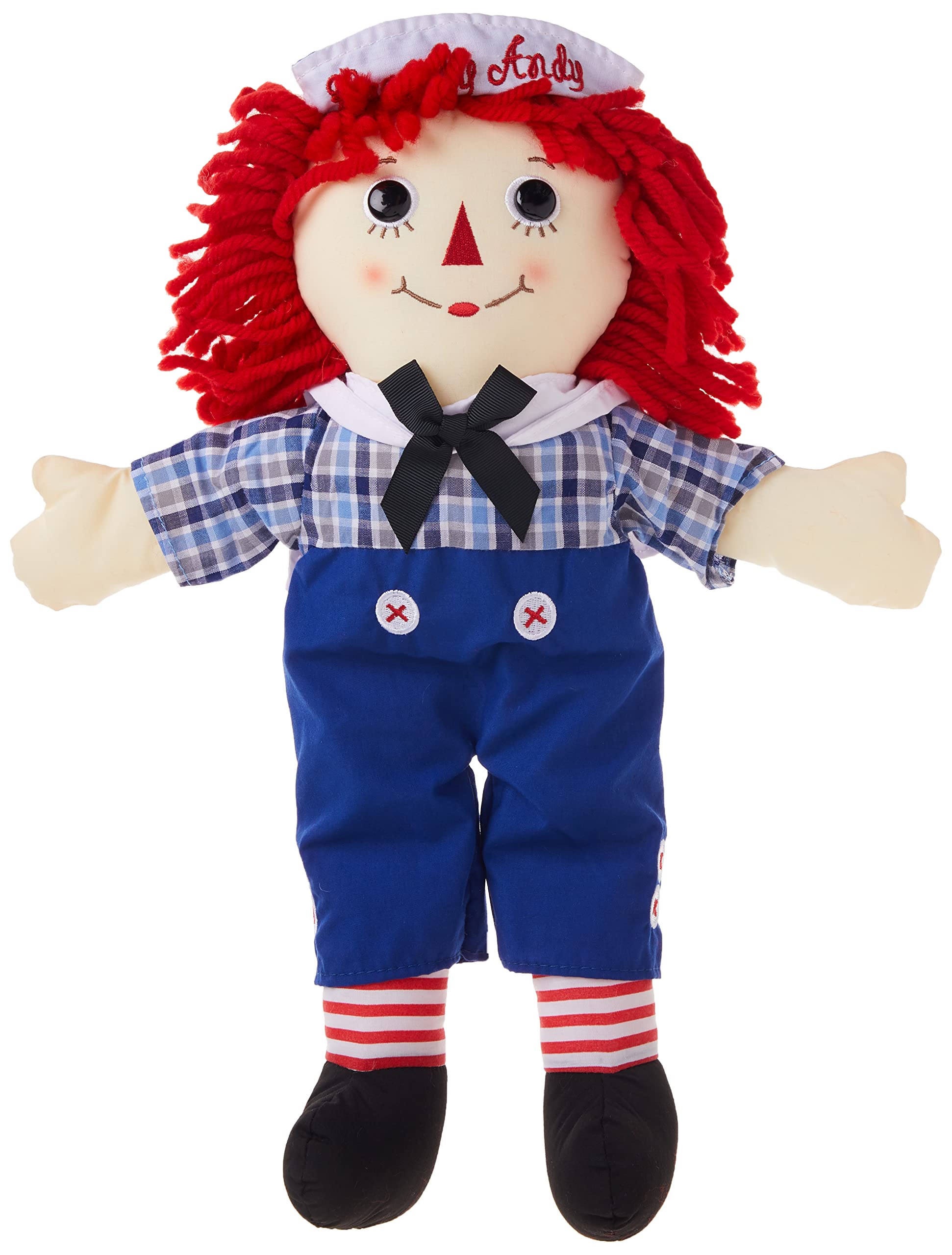 Aurora Raggedy Andy classic doll side view showing timeless outfit details