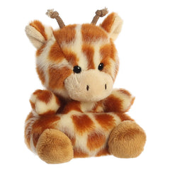 Safara Giraffe horns and pattern accent the friendly plush look