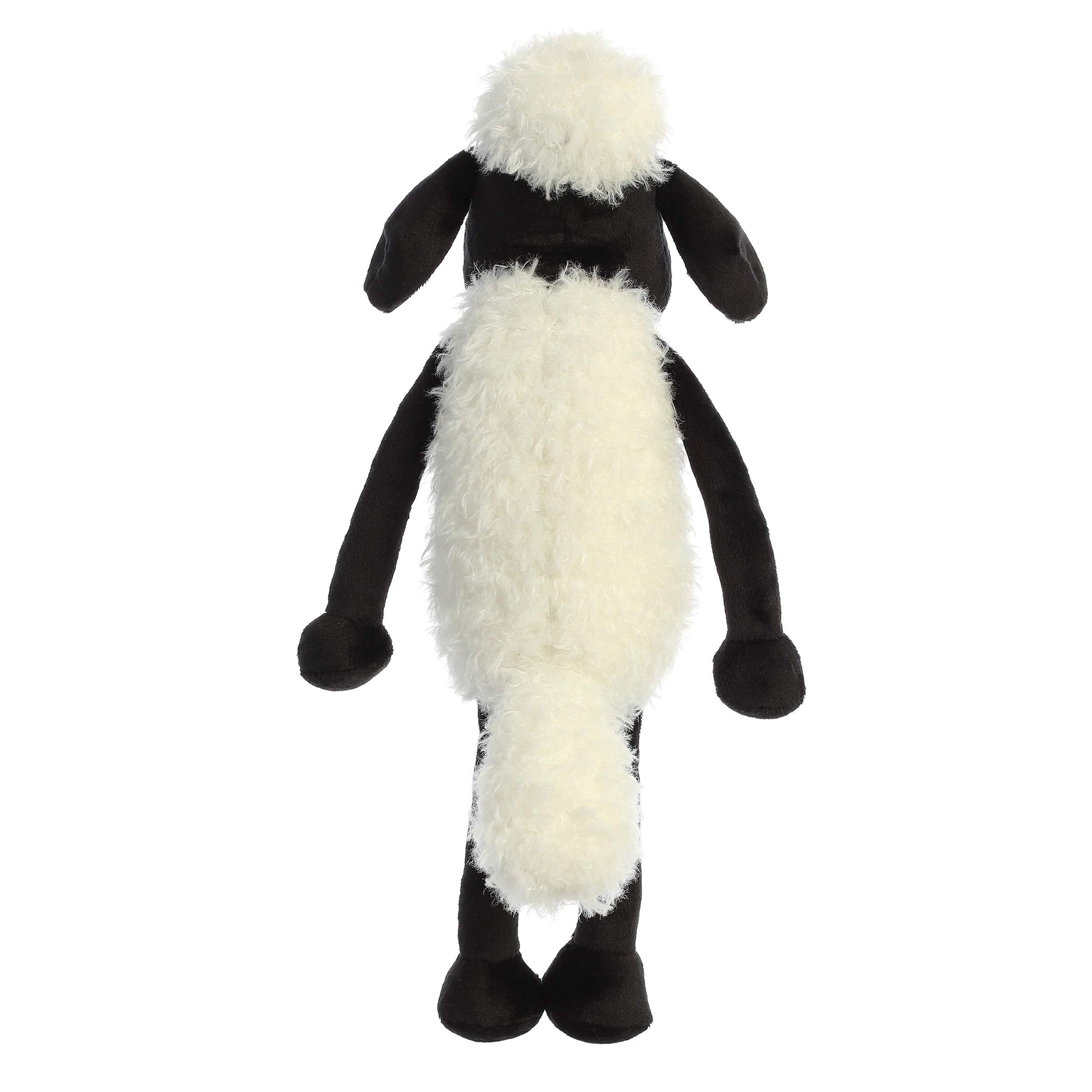 Aurora Shaun plush handheld size fits shelves and travel play.