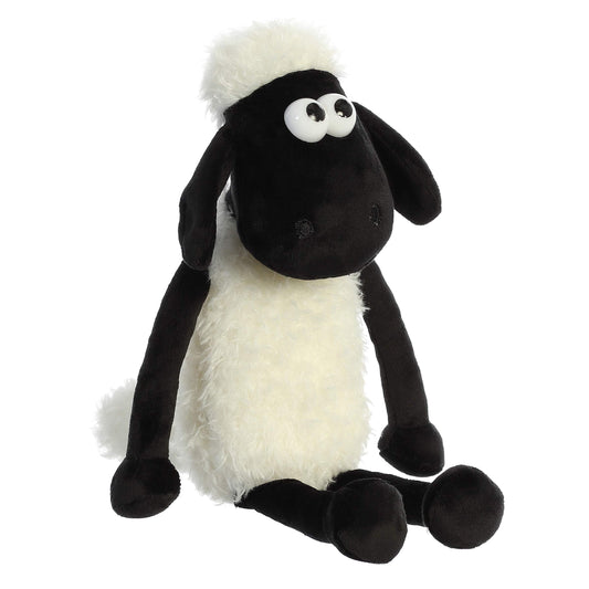 Aurora Shaun the Sheep plush eye detail highlights friendly expression for cuddling fun.
