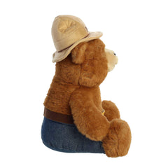 9-inch Aurora Smokey Bear plush ideal for bedtime stories and cuddle time.