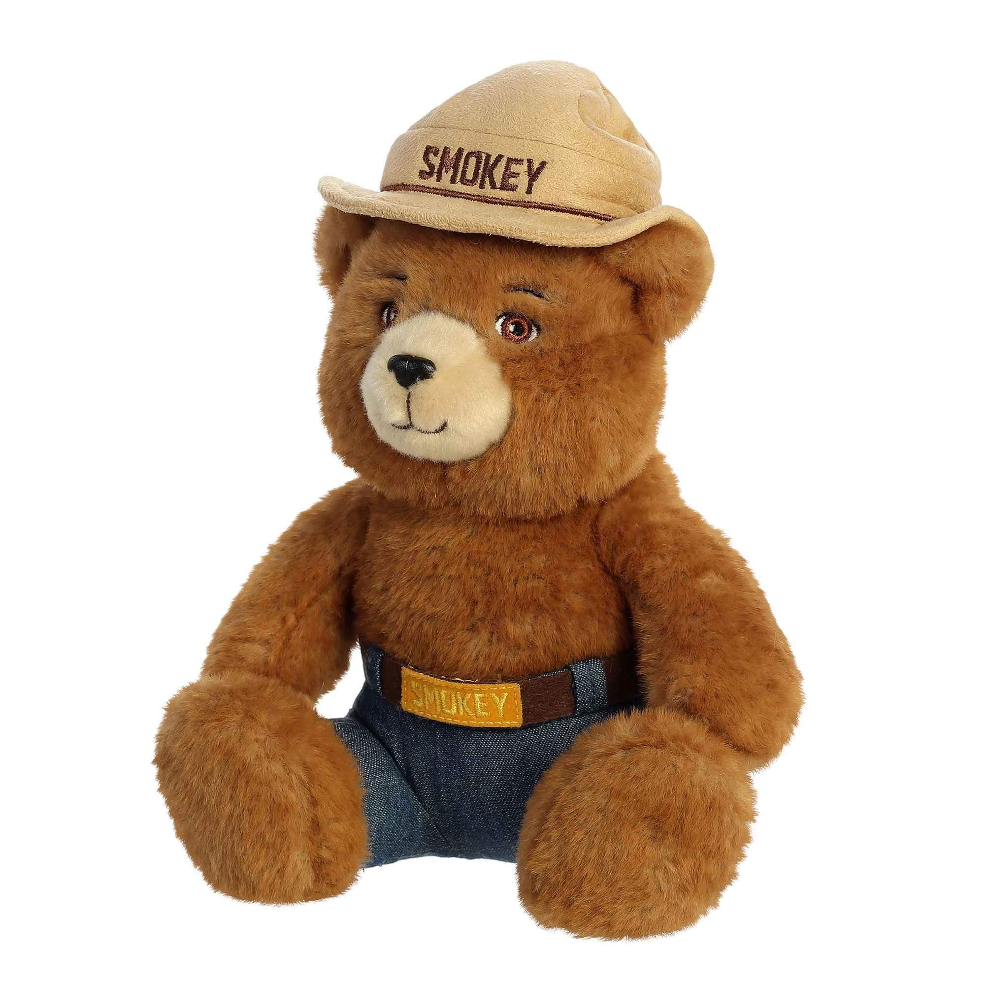 Bean pellets provide stable, weighted feel for hugs with Aurora Smokey Bear.