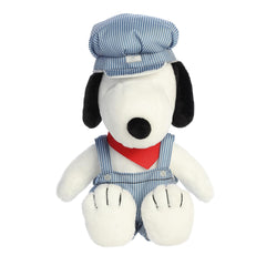 Aurora Snoopy-conductor-outfit plush as nostalgic gift for collectors
