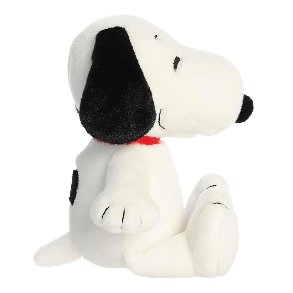Aurora Snoopy floppy legs on a 12in plush invite poseable display.