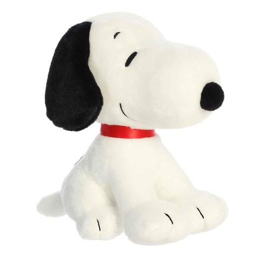 Aurora Snoopy stuffed animal front view, a cozy cuddle buddy for fans and kids.