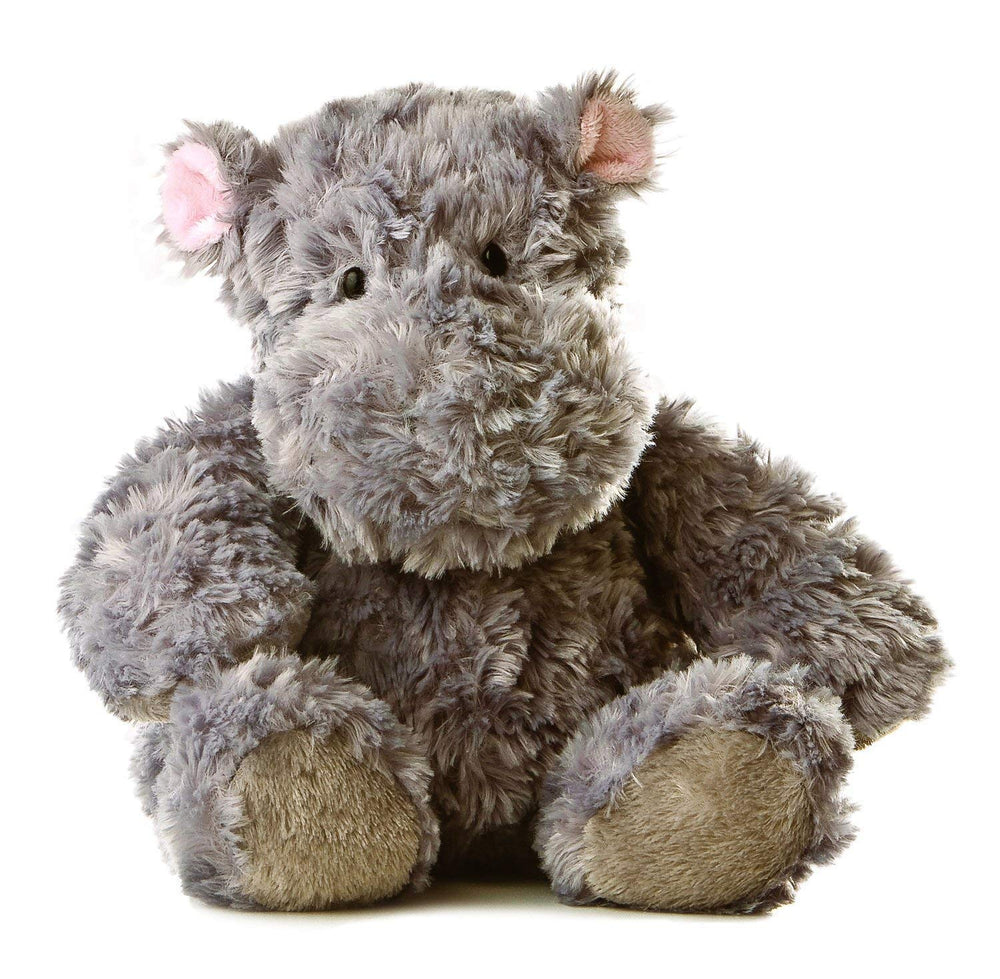 Aurora Snuggly Tubbie Wubbies Hippo gray plush, a soft 12-inch cuddle buddy.