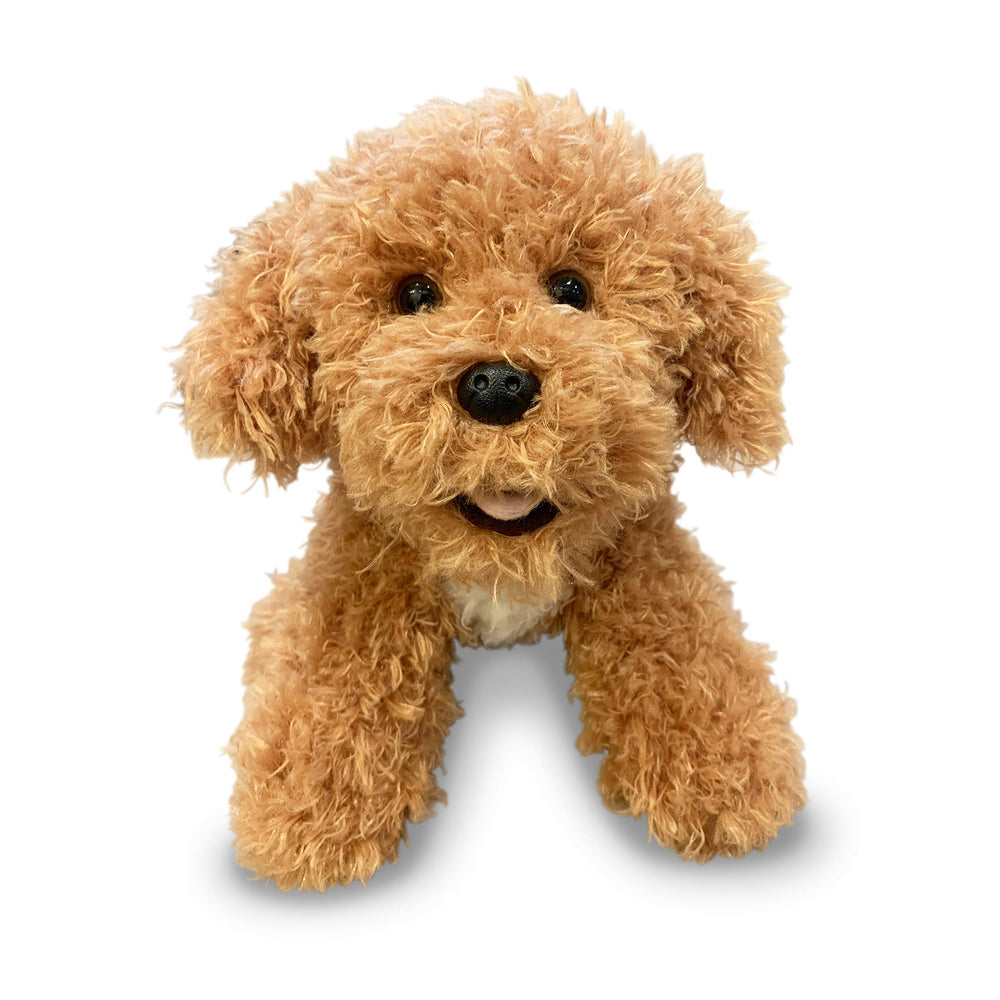 Aurora super soft plush dog toy with labrador-cream fur, ideal for cuddling and imaginative play