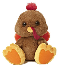 Aurora Taddle Toes Turkey plush with soft-face detail for comforting cuddle moments.