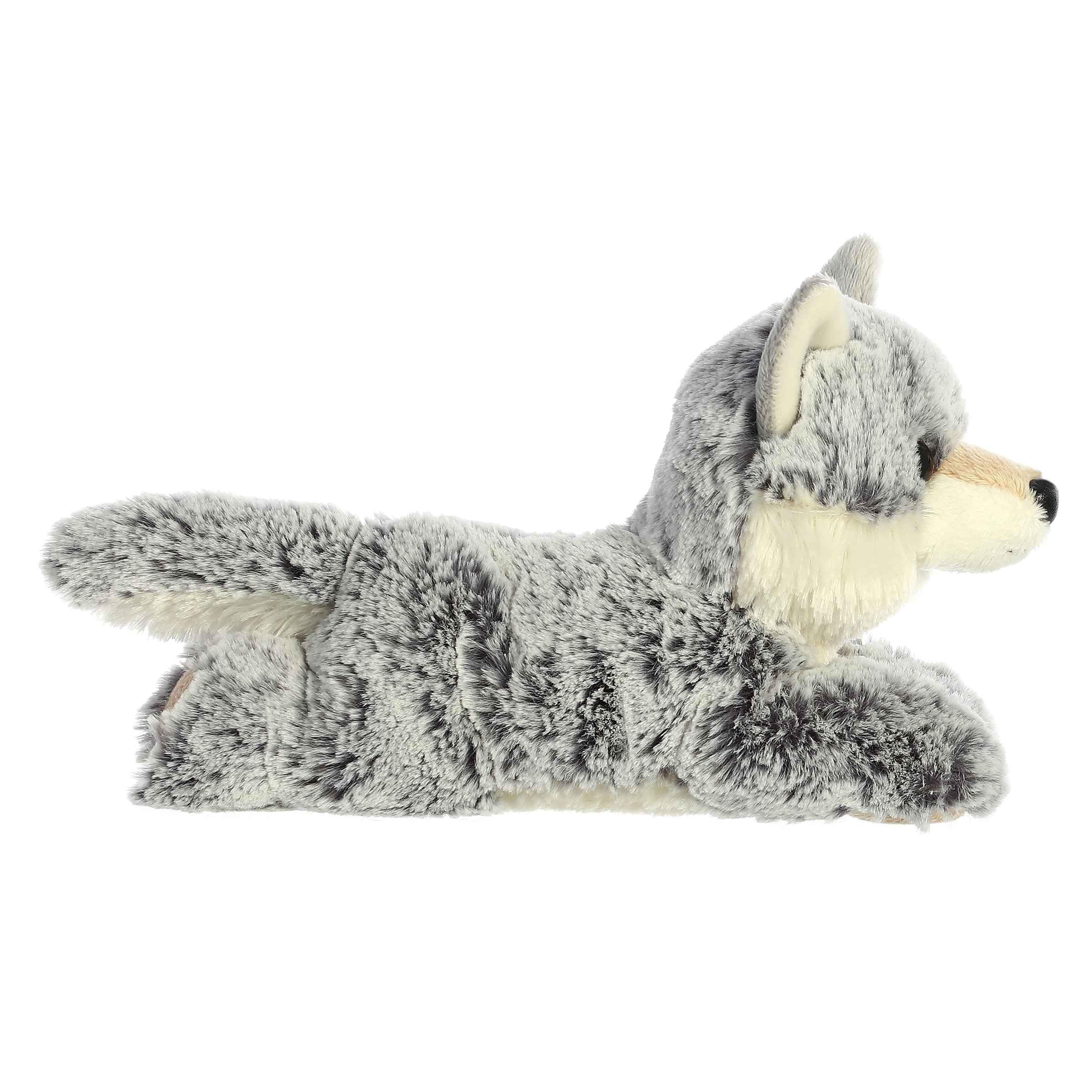 Aurora Winter Wolf tail fluff adds realistic charm during play.