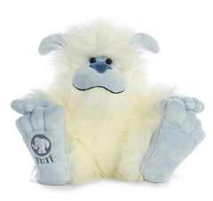 Aurora Yeti plush with cute horns and oversized feet for durable, comforting hugs.