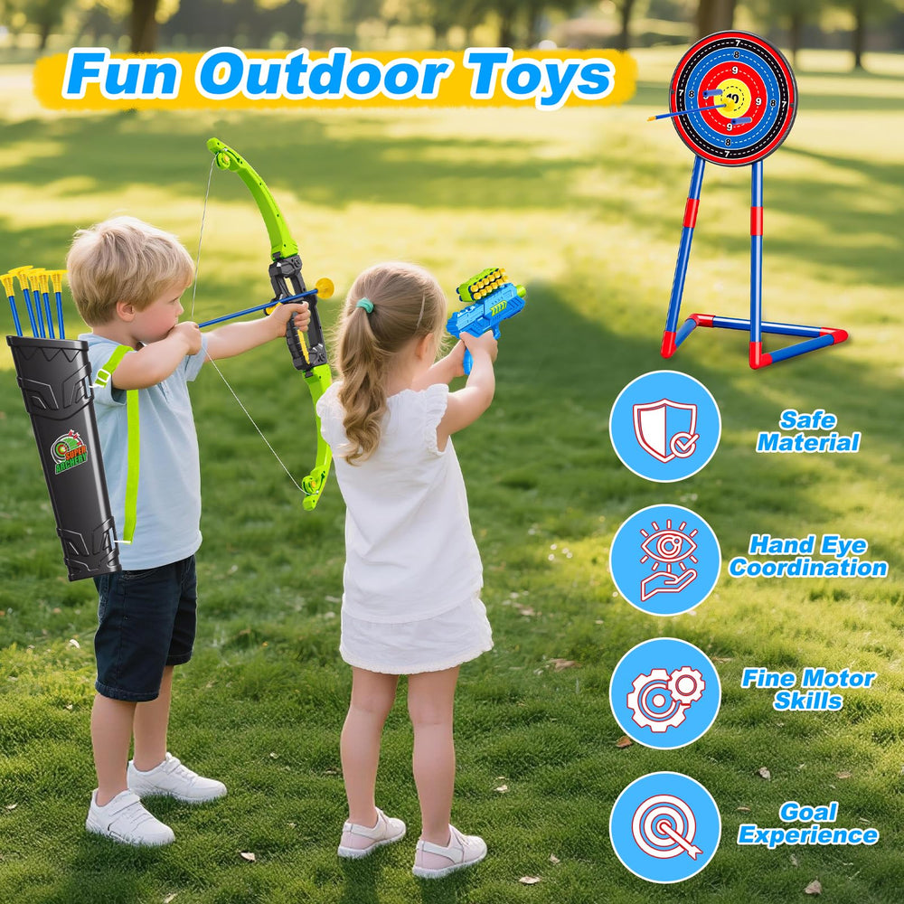 AuroTops adjustable shoulder-strap quivers keep arrows handy.