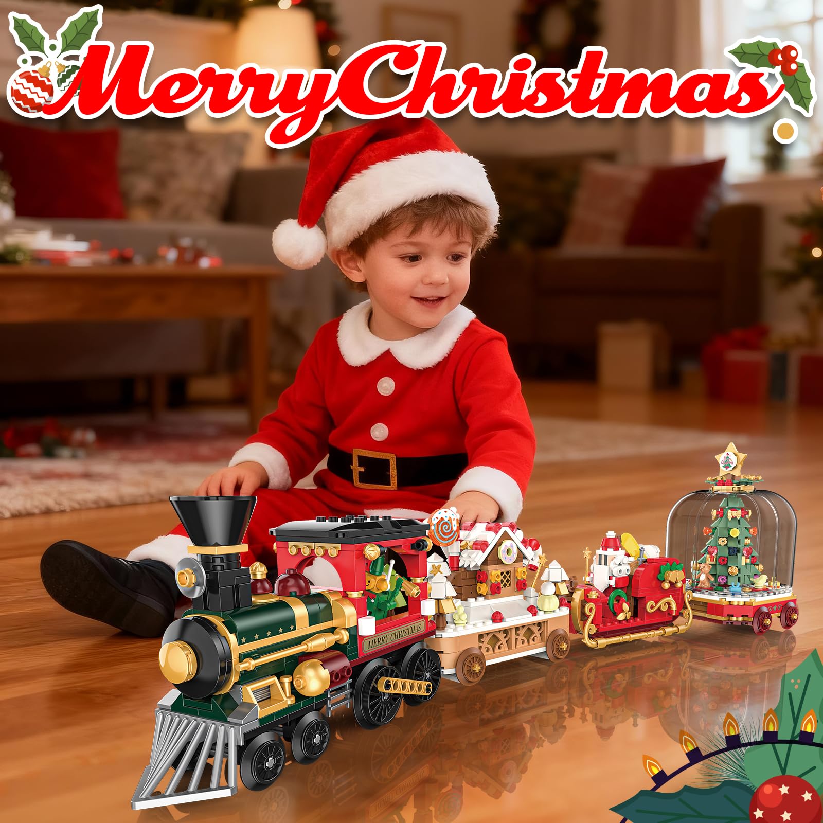 AuroTops Christmas display setup enhances festive atmosphere at home.