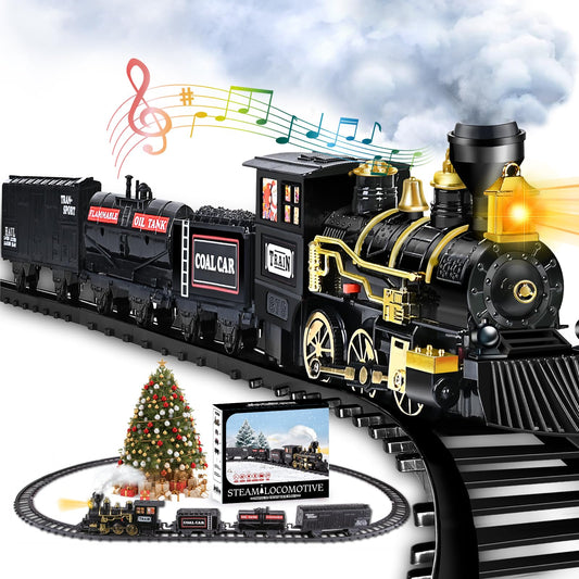 AuroTops Christmas train locomotive with lights for festive playtime